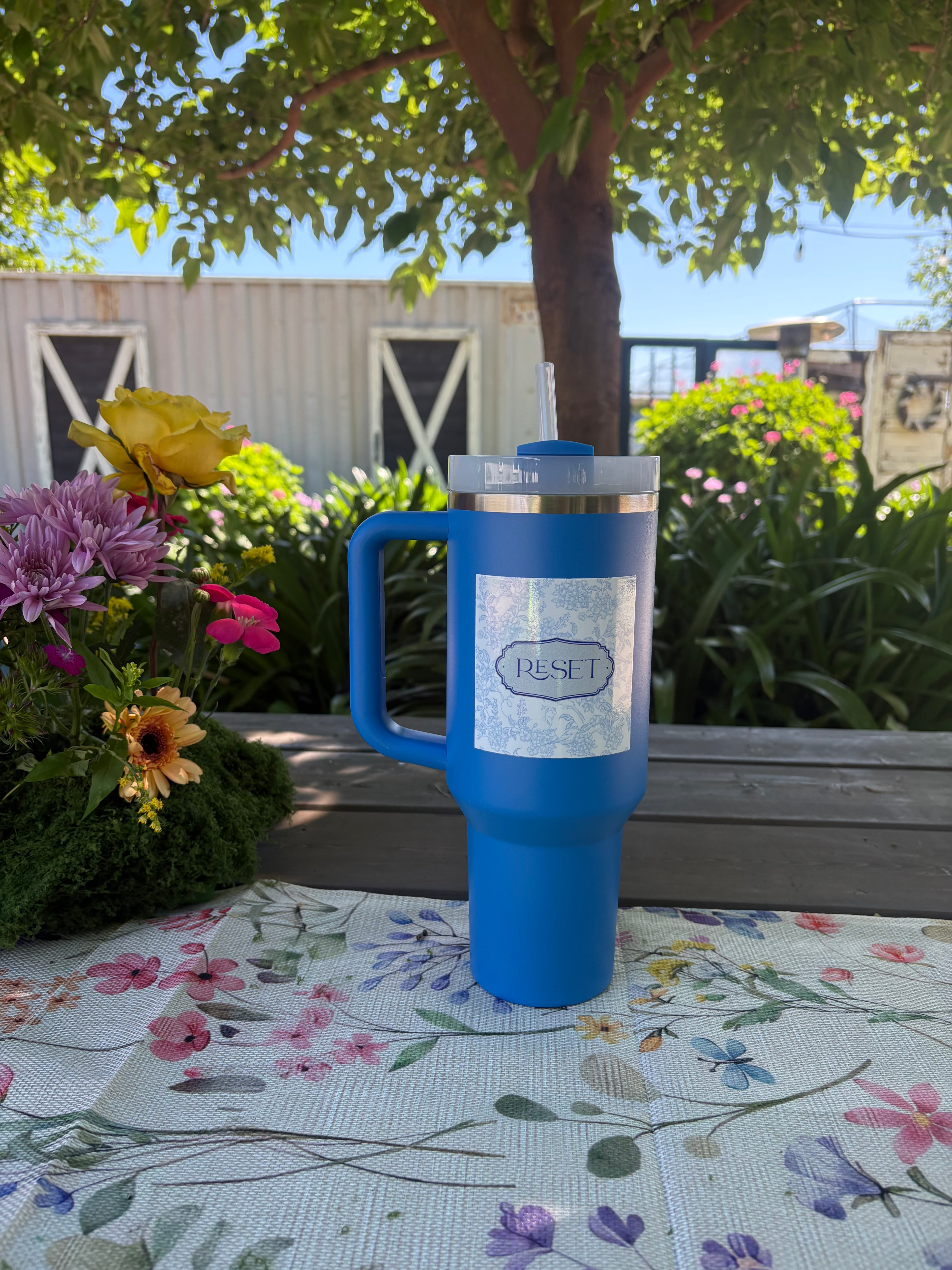 Blue Stanley - featuring the RESET Logo      FLOWSTATE TUMBLER - 40OZ