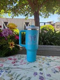 Azure Stanley - featuring a RESET & Co. Bow logo    FLOWSTATE TUMBLER - 40OZ